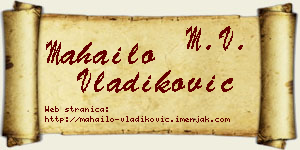 Mahailo Vladiković vizit kartica
